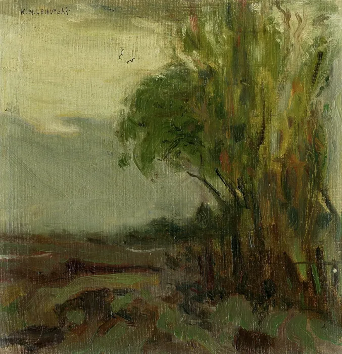 Framed Print : Landscape sketch with tree, 1900-1910. Creator: Karol Miloslav Lehotsky Framed Print : Landscape sketch with tree, 1900-1910. Creator: Karol Miloslav Lehotsky