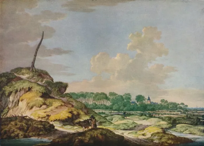 Framed Print : Landscape with Sportsman, and Distant View of Middleburg, c17th century. Artist: Jan Goedart Framed Print : Landscape with Sportsman, and Distant View of Middleburg, c17th century. Artist: Jan Goedart