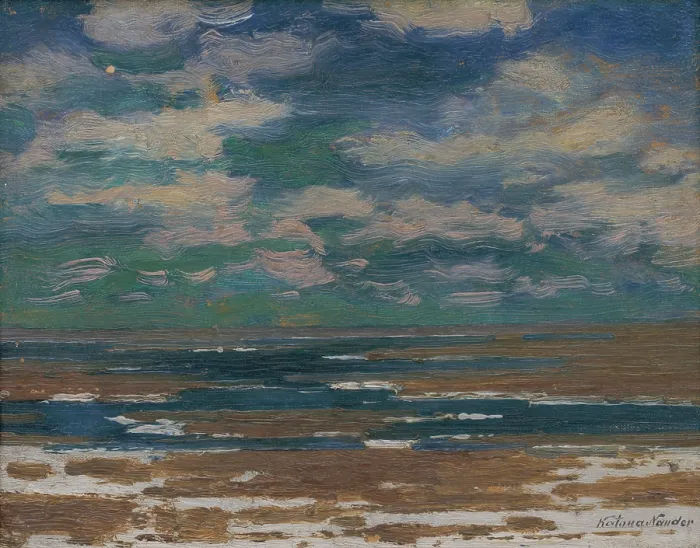 Framed Print : Landscape with Spring clouds, 1910-1930. Creator: Ferdinand Katona Framed Print : Landscape with Spring clouds, 1910-1930. Creator: Ferdinand Katona