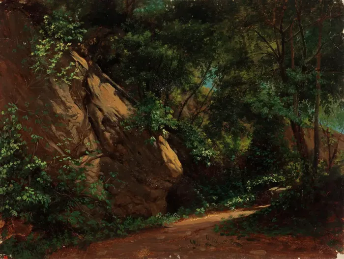 Framed Print : Landscape Study, 1835-1853. Creator: Nils Jakob Blommer Framed Print : Landscape Study, 1835-1853. Creator: Nils Jakob Blommer