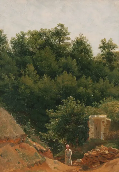 Framed Print : Landscape study, 1840s. Creator: Peter Christian Thamsen Skovgaard Framed Print : Landscape study, 1840s. Creator: Peter Christian Thamsen Skovgaard