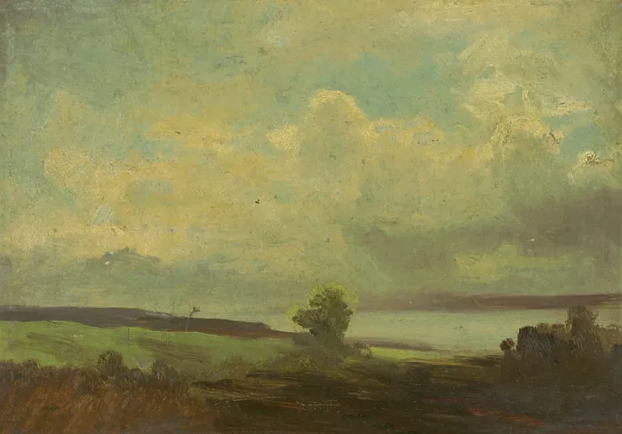 Framed Print : Landscape study, 1850-1870. Creator: Adolf Heinrich Lier Framed Print : Landscape study, 1850-1870. Creator: Adolf Heinrich Lier