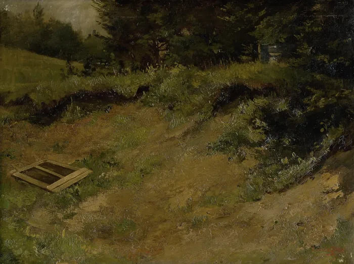 Framed Print : Landscape study, 1888. Creator: Bela Benczur Framed Print : Landscape study, 1888. Creator: Bela Benczur