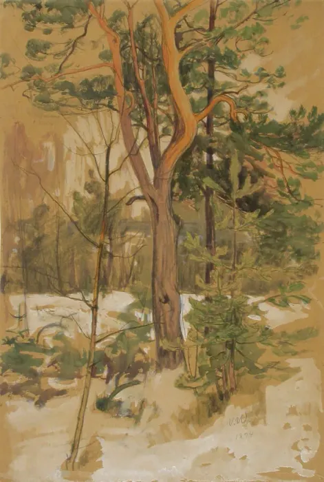 Framed Print : Landscape Study, 1894. Creator: Victor Westerholm