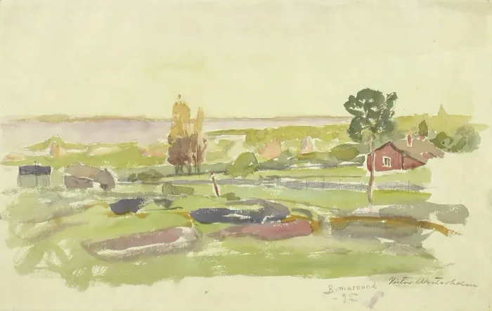 Framed Print : Landscape Study from Bomarsund, 1895. Creator: Victor Westerholm Framed Print : Landscape Study from Bomarsund, 1895. Creator: Victor Westerholm