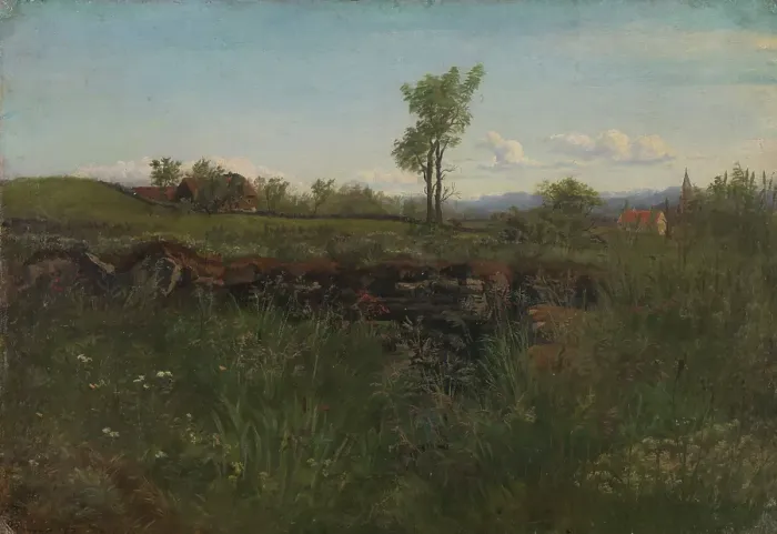 Framed Print : Landscape Study from the Environs of Carlsruhe, 1873. Creator: Kitty Lange Kielland Framed Print : Landscape Study from the Environs of Carlsruhe, 1873. Creator: Kitty Lange Kielland