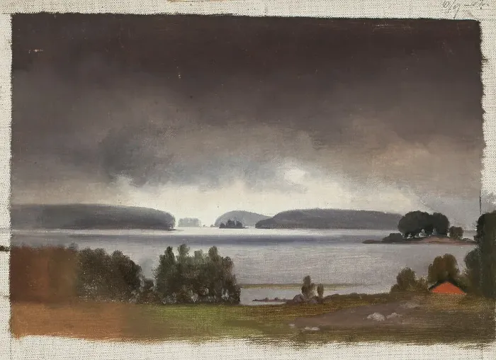 Framed Print : Landscape Study, Haikko in Porvoo, 1862. Creator: Magnus von Wright Framed Print : Landscape Study, Haikko in Porvoo, 1862. Creator: Magnus von Wright