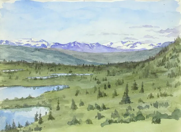 Framed Print : Landscape Study from Norway. Creator: Maria Wiik Framed Print : Landscape Study from Norway. Creator: Maria Wiik