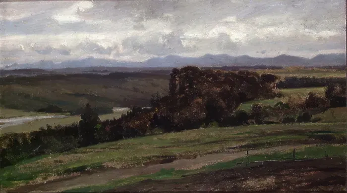 Framed Print : Landscape Study, probably 1880. Creator: Johan Nielssen Framed Print : Landscape Study, probably 1880. Creator: Johan Nielssen