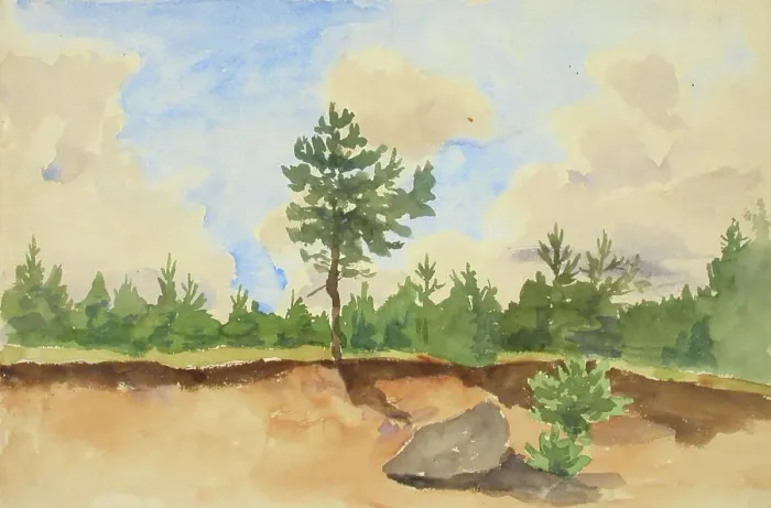Framed Print : Landscape Study, Sandpit. Creator: Maria Wiik Framed Print : Landscape Study, Sandpit. Creator: Maria Wiik