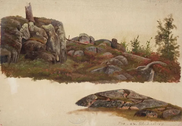 Framed Print : Landscape Study, Ullanlinna in Helsinki, 1864. Creator: Magnus von Wright Framed Print : Landscape Study, Ullanlinna in Helsinki, 1864. Creator: Magnus von Wright