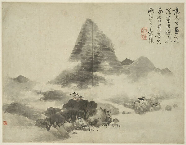 Landscape in the Style of Ancient Masters: after Gao Shangshu, following Dong Yuan (active... 1642. Creator: Unknown)