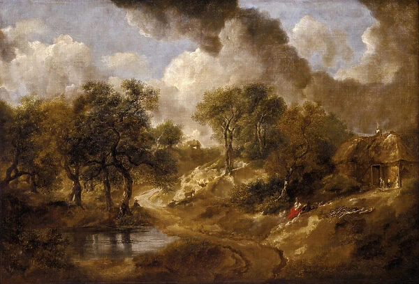 Landscape in Suffolk, ca 1748. Artist: Gainsborough, Thomas (1727-1788)