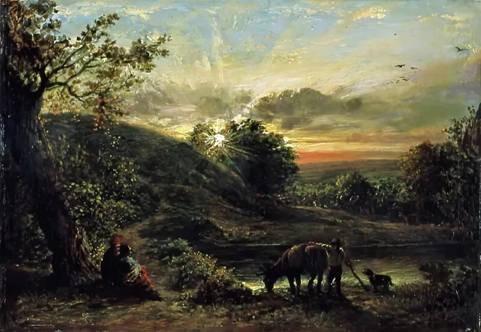 Framed Print : Landscape in Surrey, c1850s. Creator: John Linnell the Elder Framed Print : Landscape in Surrey, c1850s. Creator: John Linnell the Elder