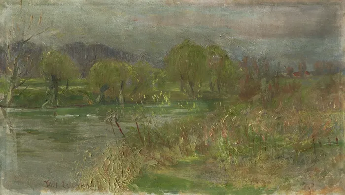 Framed Print : Landscape with swamp, c1900. Creator: Karol Miloslav Lehotsky Framed Print : Landscape with swamp, c1900. Creator: Karol Miloslav Lehotsky