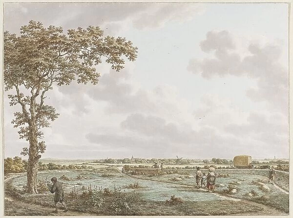 Landscape with the Table Mountain, seen from Sint-Janskerkhof near Laren, c.1795. Creator: Jacob Cats