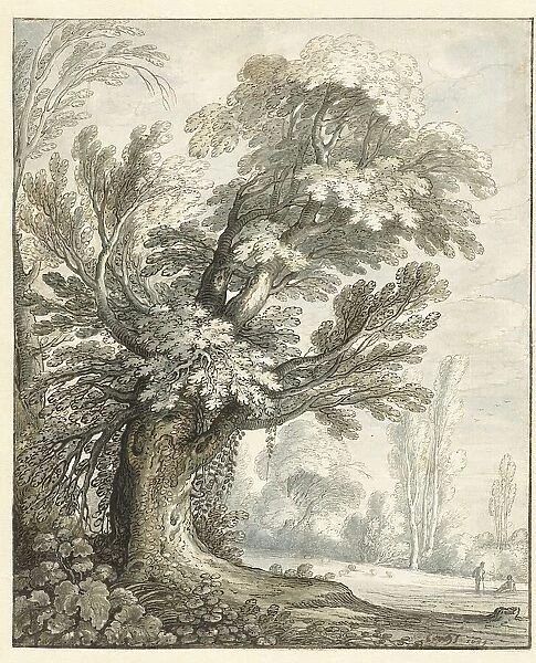 Landscape with a Tall Tree, 1634. Creator: Maerten de Cock