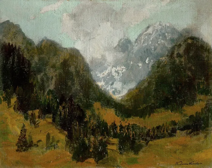 Framed Print : Landscape in the Tatras, before 1911. Creator: Ferdinand Katona Framed Print : Landscape in the Tatras, before 1911. Creator: Ferdinand Katona