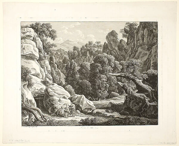 Landscape with the Temptation of Christ, 1799. Creator: Johann Christian Reinhart