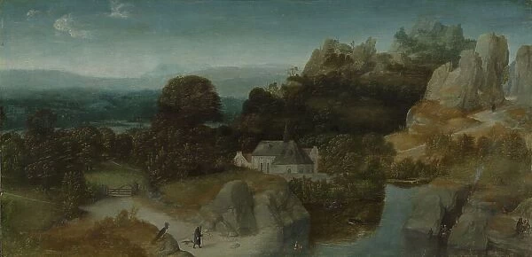 Landscape with the Temptation of Saint Antony Abbot, c.1510-c.1520. Creator: Workshop of Joachim Patinir