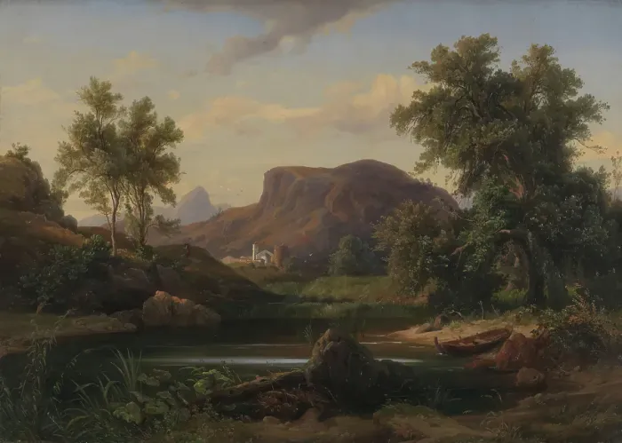 Framed Print : Landscape in Tirol, unknown date. Creator: Carl Maria Nicolaus Hummel Framed Print : Landscape in Tirol, unknown date. Creator: Carl Maria Nicolaus Hummel