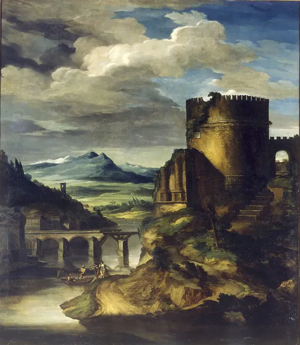 Framed Print : Landscape with a Tomb. Artist: Gericault, Theodore (1791-1824) Framed Print : Landscape with a Tomb. Artist: Gericault, Theodore (1791-1824)