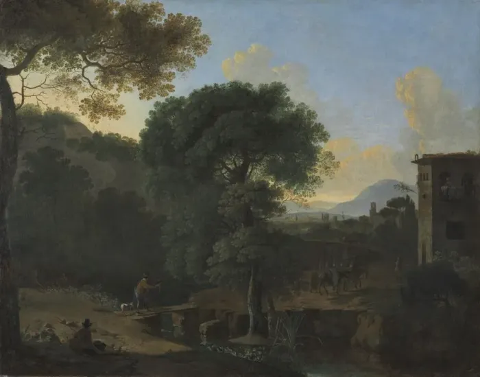 Framed Print : Landscape with Travelers, 1630s. Creator: Herman van Swanevelt (Dutch, c. 1600-1655) Framed Print : Landscape with Travelers, 1630s. Creator: Herman van Swanevelt (Dutch, c. 1600-1655)