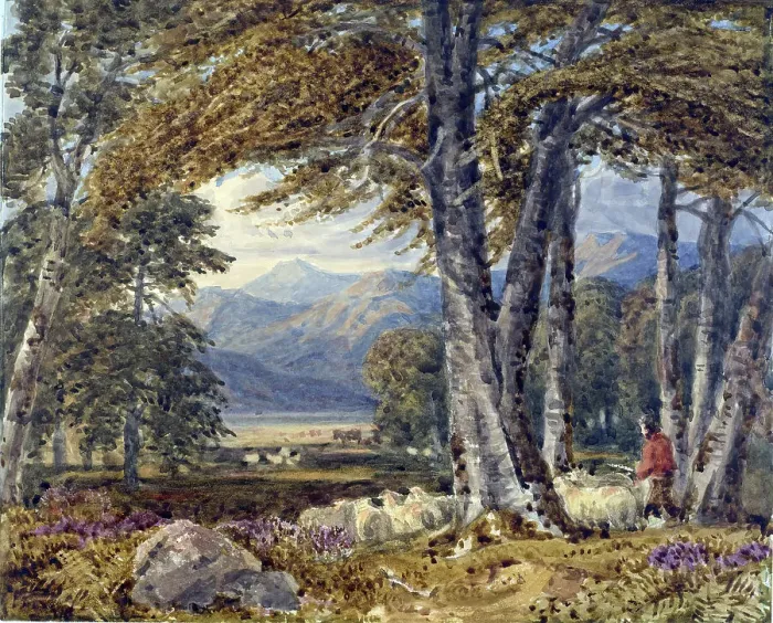 Framed Print : Landscape through trees, 1750-1780. Creator: George Barret Sr Framed Print : Landscape through trees, 1750-1780. Creator: George Barret Sr