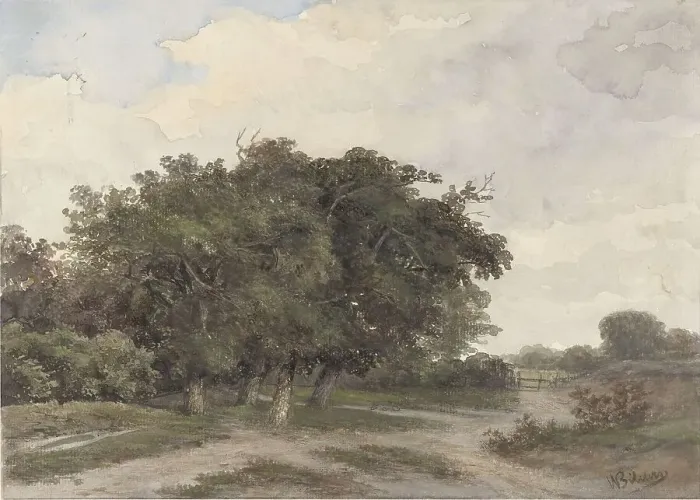 Framed Print : Landscape with trees, 1841-1890. Creator: Johannes Warnardus Bilders Framed Print : Landscape with trees, 1841-1890. Creator: Johannes Warnardus Bilders