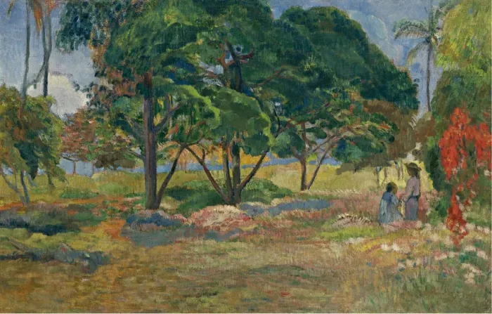 Framed Print : Landscape with Three Trees, 1892. Artist: Gauguin, Paul Eugene Henri (1848-1903) Framed Print : Landscape with Three Trees, 1892. Artist: Gauguin, Paul Eugene Henri (1848-1903)