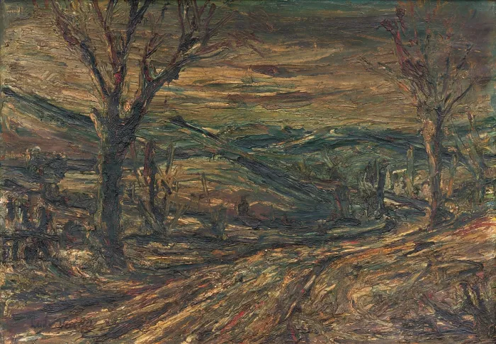 Framed Print : Landscape with trees, 1942. Creator: Ludovit Varga Framed Print : Landscape with trees, 1942. Creator: Ludovit Varga