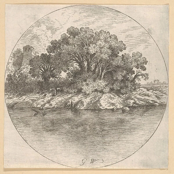 Landscape with Trees by the Water. n. d. Creator: Goffredo Wals