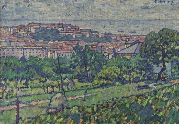 Framed Print : Landscape of Trieste, 1912. Creator: Marussig, Pietro (1879-1937) Framed Print : Landscape of Trieste, 1912. Creator: Marussig, Pietro (1879-1937)
