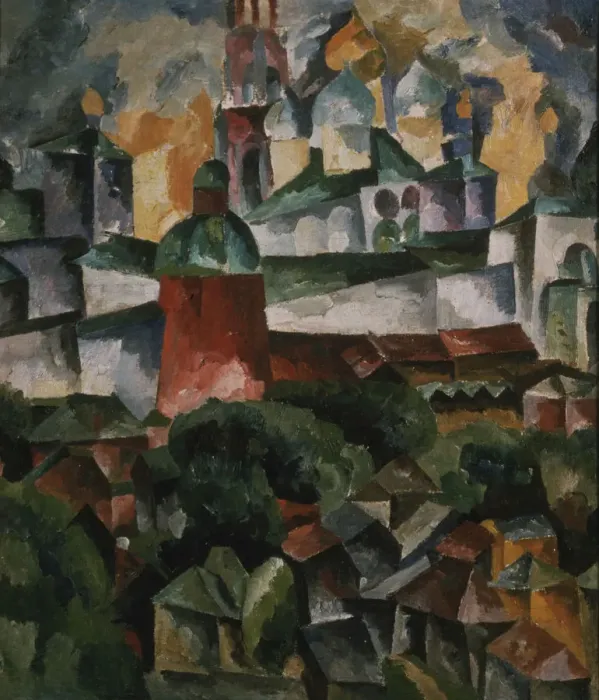 Framed Print : Landscape with the Trinity-Sergius-Monastery, 1920. Artist: Lentulov, Aristarkh Vasilyevich (1882-1943) Framed Print : Landscape with the Trinity-Sergius-Monastery, 1920. Artist: Lentulov, Aristarkh Vasilyevich (1882-1943)