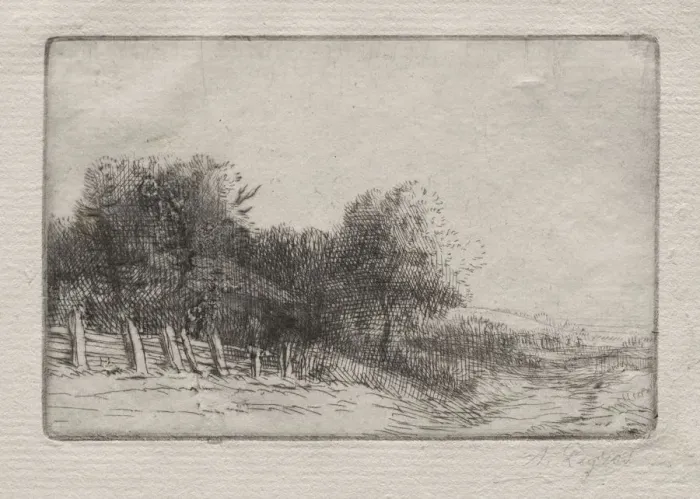 Framed Print : Landscape (Un Paysage). Creator: Alphonse Legros (French, 1837-1911) Framed Print : Landscape (Un Paysage). Creator: Alphonse Legros (French, 1837-1911)