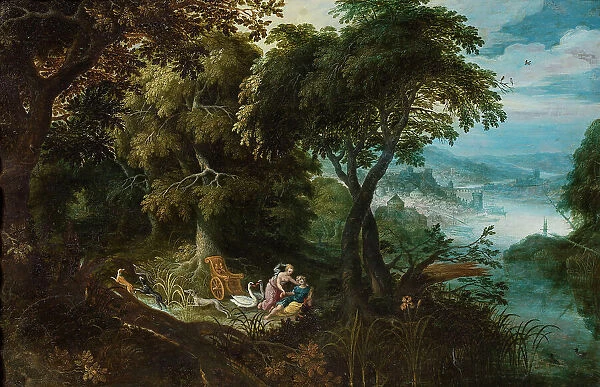 Landscape with Venus and Adonis, First third of 17th cen.. Creator: Brill, Paul (1554-1626)