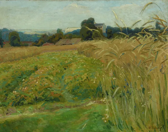 Framed Print : Landscape from the Vicinity of Krakow, 1903. Creator: Stanislaus Kamocki