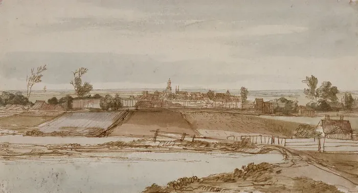 Framed Print : Landscape with a view of Arnhem. Creator: Pieter de With Framed Print : Landscape with a view of Arnhem. Creator: Pieter de With