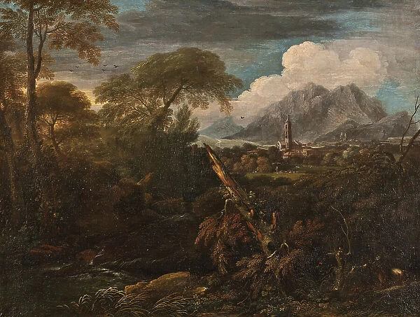 Landscape with a Village, 17th century. Creator: Unknown