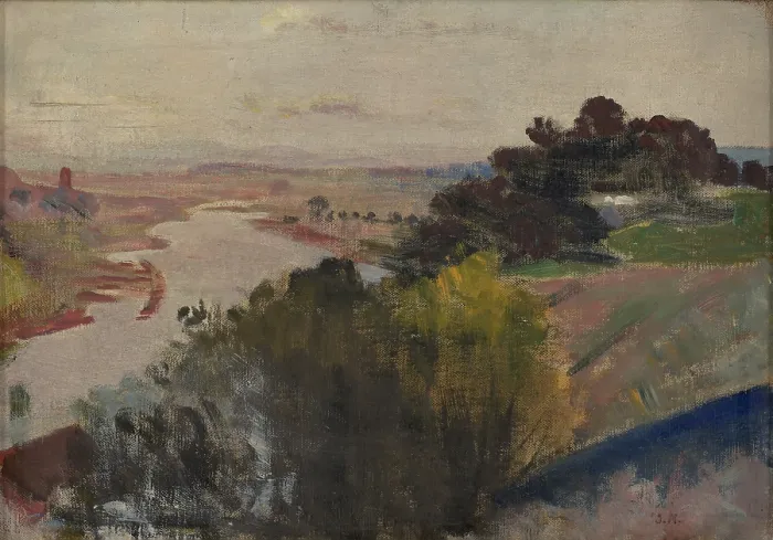 Framed Print : Landscape at the Vistula, between 1903-1907. Creator: Jacek Malczewski Framed Print : Landscape at the Vistula, between 1903-1907. Creator: Jacek Malczewski