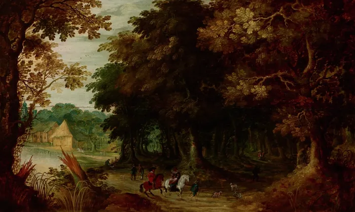 Framed Print : Landscape-Walk through a Forest, 1st quarter of 17th century. Creator: Jasper van der Laanen Framed Print : Landscape-Walk through a Forest, 1st quarter of 17th century. Creator: Jasper van der Laanen