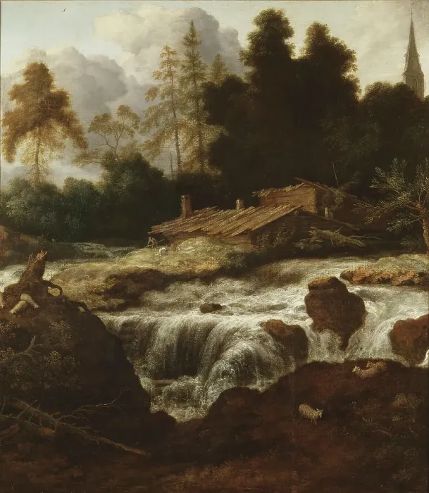 Framed Print : Landscape with a Waterfall. Creator: Allart van Everdingen Framed Print : Landscape with a Waterfall. Creator: Allart van Everdingen