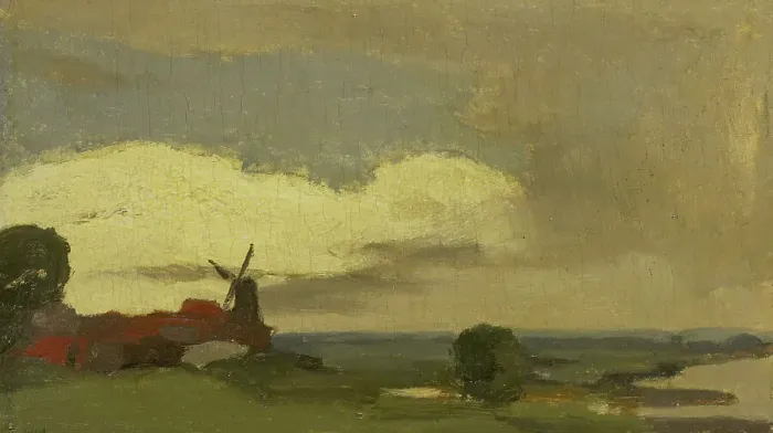 Framed Print : Landscape with Wijk mill near Duurstede, 1885-1923. Creator: Willem Witsen Framed Print : Landscape with Wijk mill near Duurstede, 1885-1923. Creator: Willem Witsen