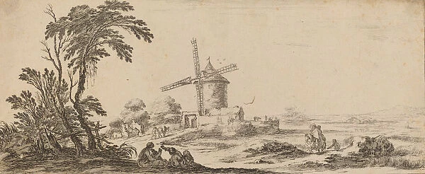 Landscape with Windmill, in or before 1647. Creator: Stefano della Bella