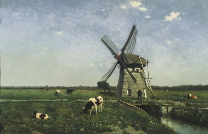 Framed Print : Landscape with Windmill near Schiedam, 1873. Artist: Weissenbruch, Hendrik Johannes (Jan Hendrik) (1824-1903) Framed Print : Landscape with Windmill near Schiedam, 1873. Artist: Weissenbruch, Hendrik Johannes (Jan Hendrik) (1824-1903)