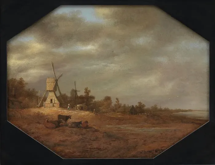 Framed Print : Landscape with Windmills, 1638-1642. Creator: Aelbert Cuyp Framed Print : Landscape with Windmills, 1638-1642. Creator: Aelbert Cuyp
