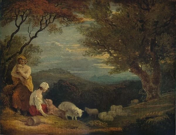 Landscape with Women, Sheep and Dog, c1811, (1938). Artist: Richard Westall