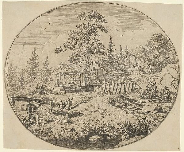The Landscape with the Wooden Bridge, 17th century. Creator: Allart van Everdingen