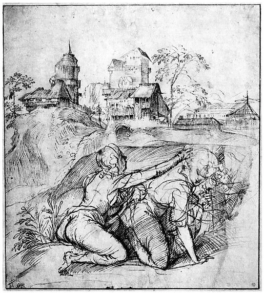 Landscape with Two Youths, c1510, (1937). Artist: Titian