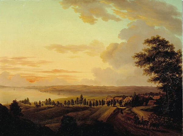Landscape in Zealand, evening, 1810. Creator: Heinrich August Grosch